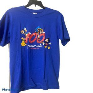 Vintage Disney 100 Years Of Magic 98 Tee‎ Blue Size S Mens T-Shirt Mickey Mouse